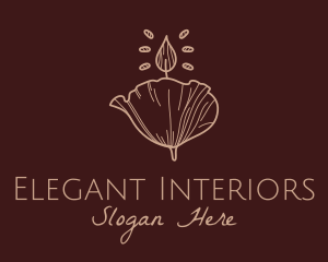 Floral Candle Decor logo design