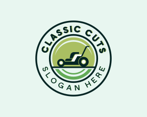 Landscaping Lawn Mower logo design