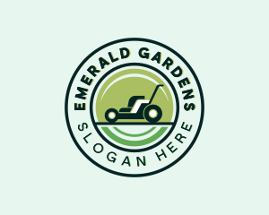 Landscaping Lawn Mower logo design