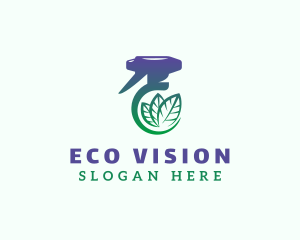 Eco Spray Bottle Cleaner logo design