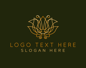 Premium Lotus Flower logo design