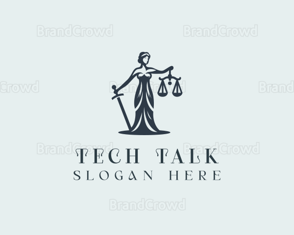 Legal Female Justice Scales Logo
