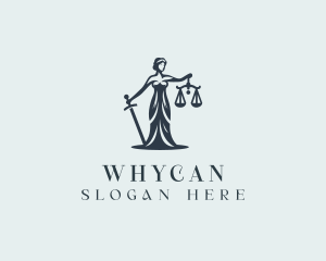 Legal Female Justice Scales Logo