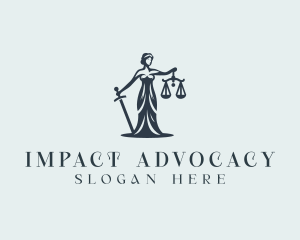 Advocacy - Legal Female Justice Scales logo design