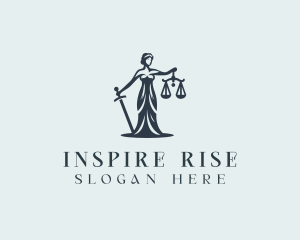 Empowerment - Legal Female Justice Scales logo design