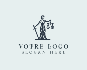 Scales Of Justice - Legal Female Justice Scales logo design