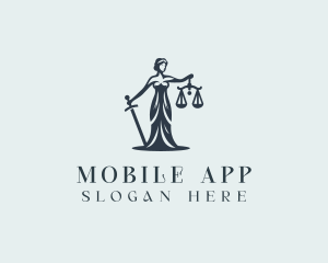 Judge - Legal Female Justice Scales logo design