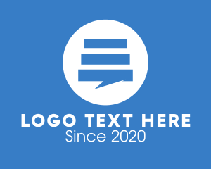 Speech - Stairs Messaging App logo design