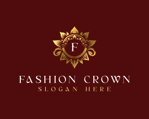 Floral Wreath Crest logo design