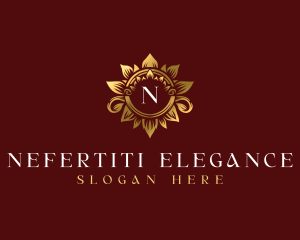 Floral Wreath Crest logo design