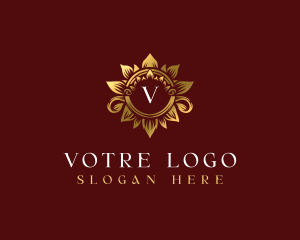 Royalty - Floral Wreath Crest logo design