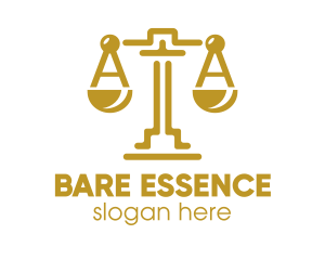 Gold Attorney Lawyers Scales of Justice logo design