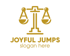 Gold Attorney Lawyers Scales of Justice logo design