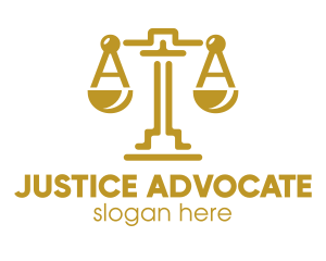 Prosecutor - Gold Attorney Lawyers Scales of Justice logo design