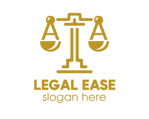 Lawyer - Gold Attorney Lawyers Scales of Justice logo design