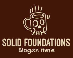 Coffee Maker - Skull Coffee Mug logo design