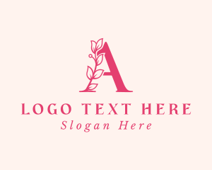 Feminine Flower Beauty Letter A Logo