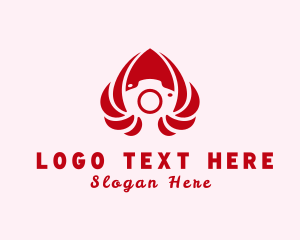 Blogger - Floral Camera Photography logo design