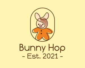 Monoline Baby Bunny logo design