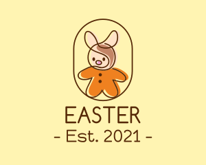 Monoline Baby Bunny logo design