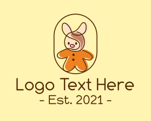 Onesie - Monoline Baby Bunny logo design