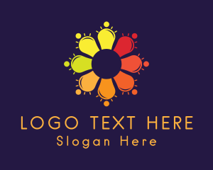 Colorful - Colorful Flower Bulb logo design