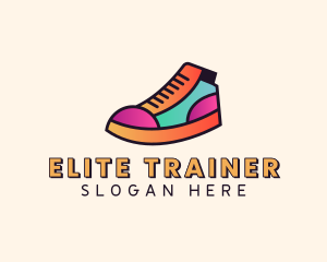 Sneakers Shoe Footwear logo design