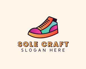 Sneakers Shoe Footwear logo design