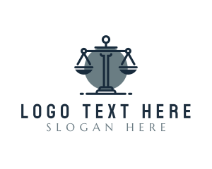 Law - Paralegal Justice Scale logo design