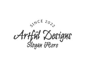 Script Brush Wordmark logo design