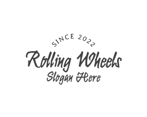 Skates - Script Brush Wordmark logo design