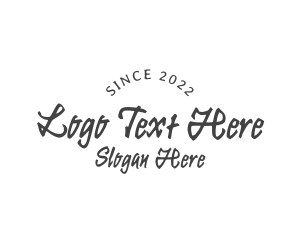 Script Brush Wordmark Logo