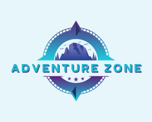 Compass Adventure Mountain logo design