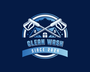 Pressure Washing Clean logo design