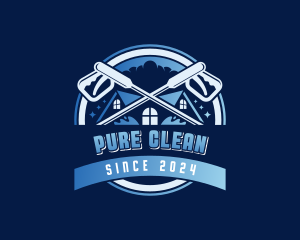 Pressure Washing Clean logo design