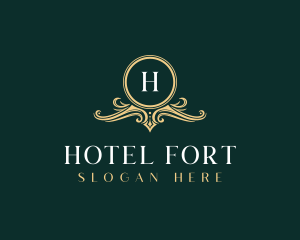 Elegant Hotel Shield logo design