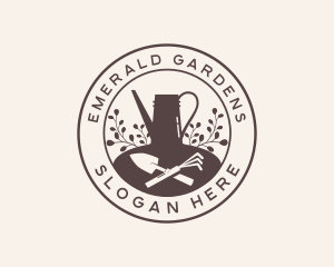 Rustic Gardening Tools logo design