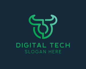 Digital Tech Bull  logo design