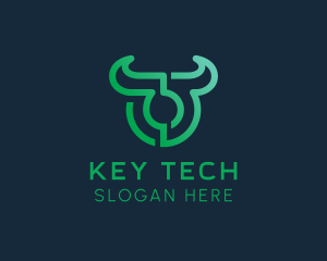 Digital Tech Bull  logo design