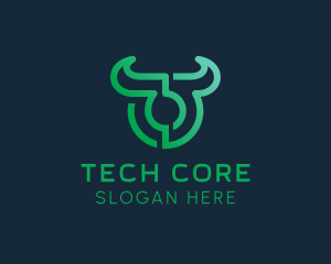 Digital Tech Bull  logo design