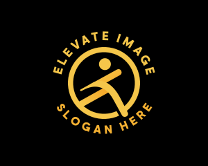 Running Person Athlete logo design