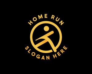 Running Person Athlete logo design