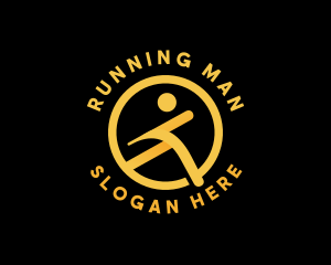 Running Person Athlete logo design