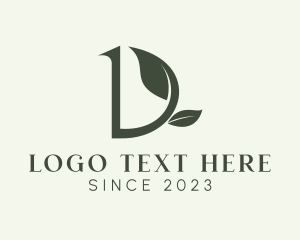 Greenhouse - Gardening Leaf Letter D logo design