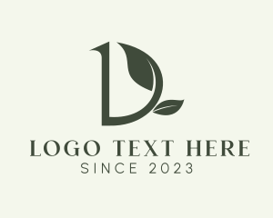 Sustainability - Gardening Leaf Letter D logo design