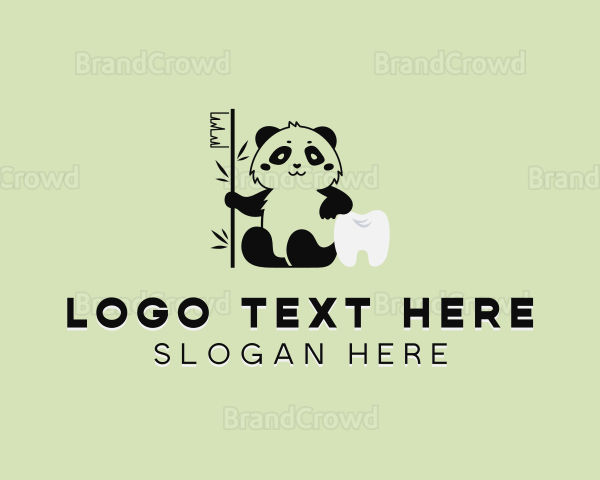 Panda Tooth Toothbrush Logo