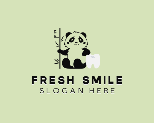 Panda Tooth Toothbrush logo design