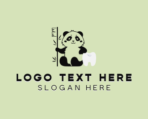 Hygiene - Panda Tooth Toothbrush logo design