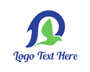 God - Blue Green Dove logo design