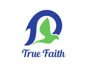 Belief - Blue Green Dove logo design